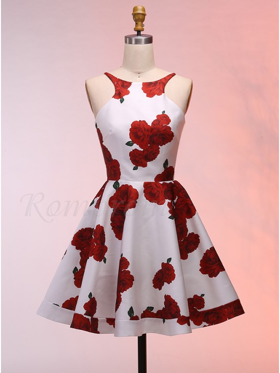 floral short dress formal