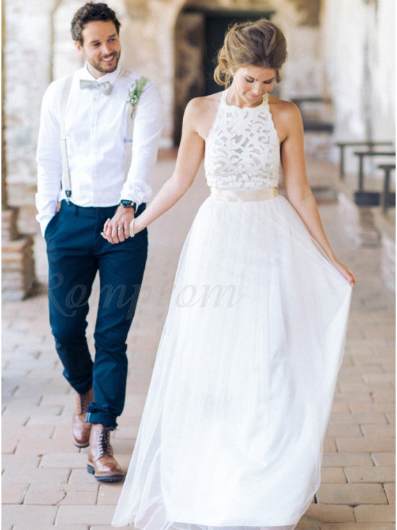 tulle beach wedding dress