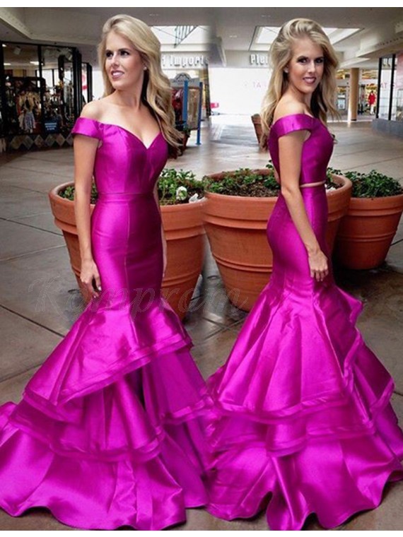 Fuchsia mermaid 2025 prom dresses