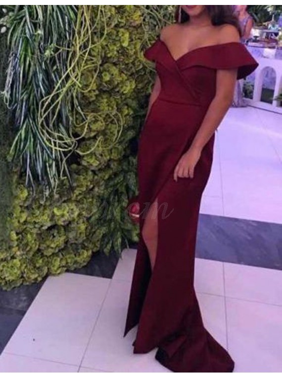 off shoulder with slit