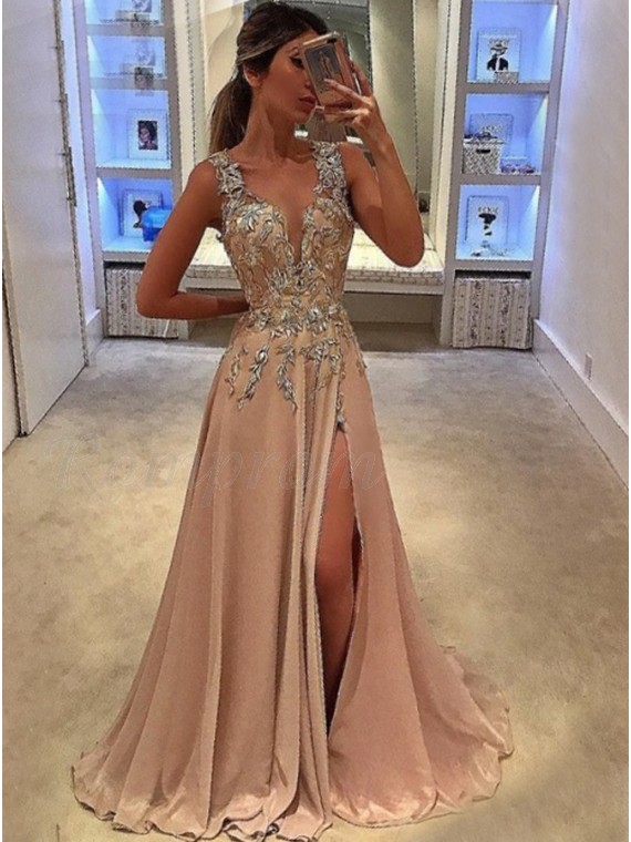 blush prom dresses