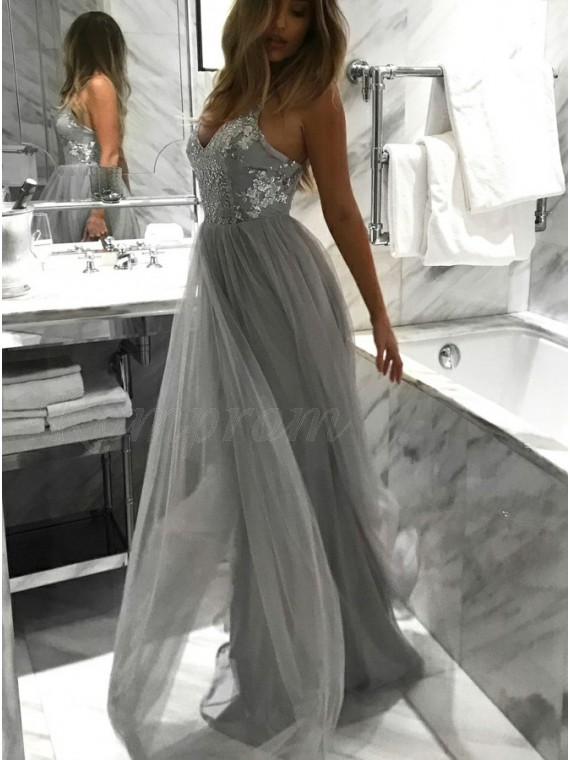 grey prom dresses