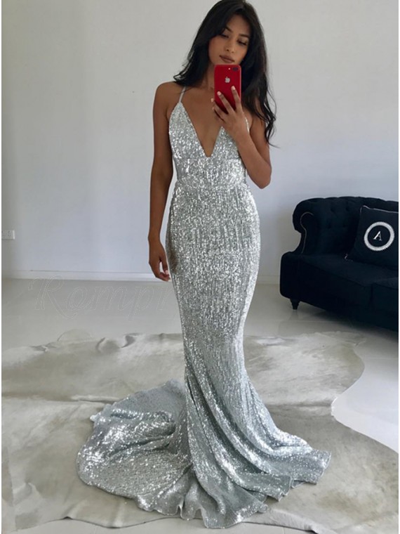 Silver Prom Mermaid Dresses Outlet ...
