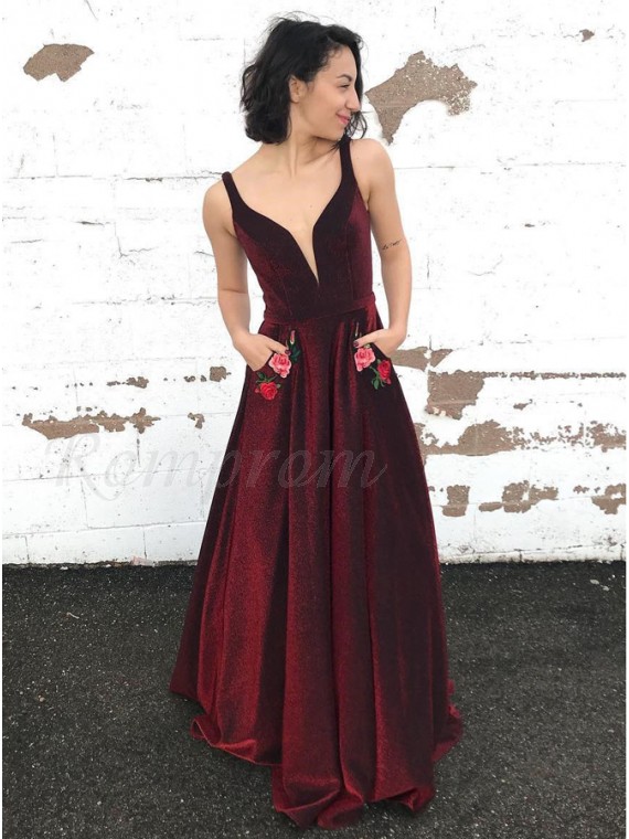 maroon velvet prom dress