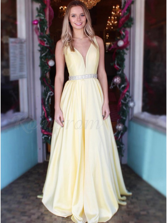 simple yellow gown