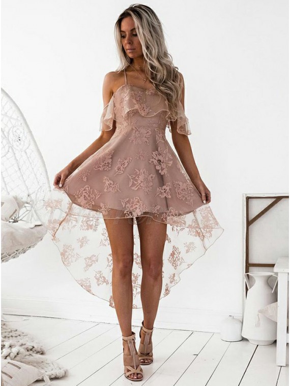 high low lace dress