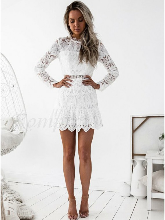 long white eyelet dress