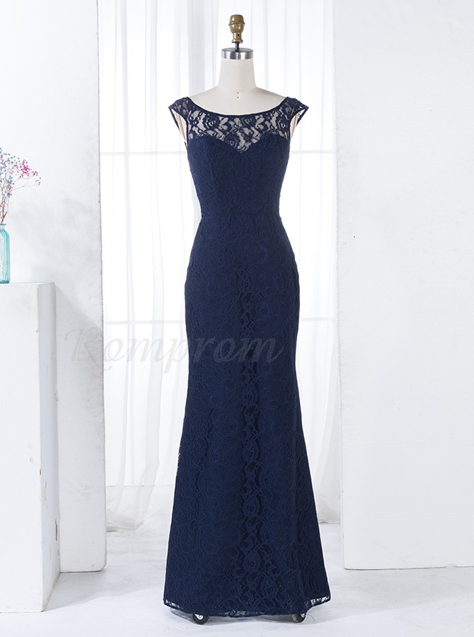 dark blue sheath dress